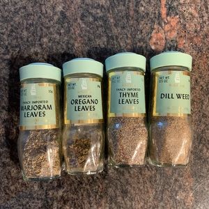 Collectible Schilling spice bottles